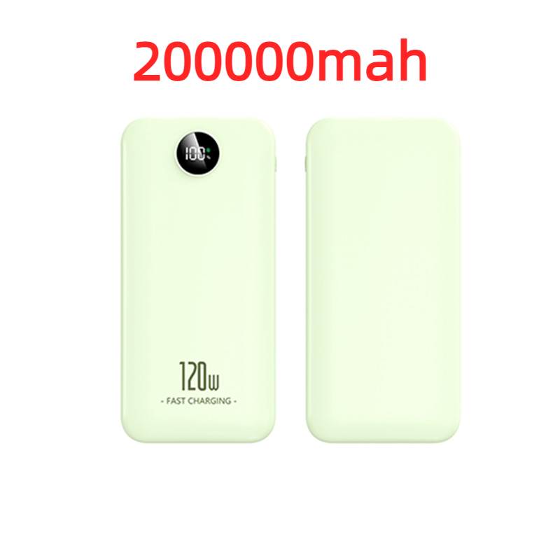 Xiaomi 120W Power Bank 200000mAh Large Capacity Fast Charging Mobile Portable Digital Display Spare Battery for Iphone Huawei: Yellow