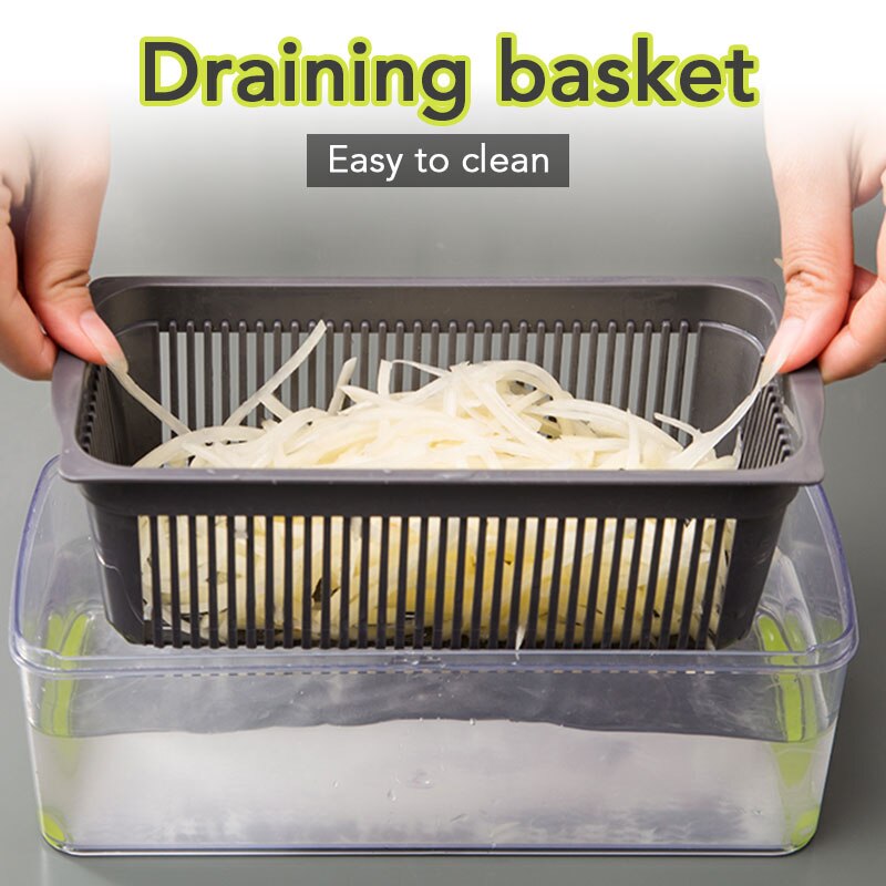 vegetable cutter multifunctional Mandoline Slicer Fruit Potato Peeler Carrot Grater Kitchen accessories basket vegetable slicer