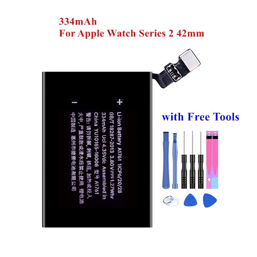 TAMEX A1761 Battery for Apple Watch 2 42mm - 334mAh Capacity - Compatible Replacement