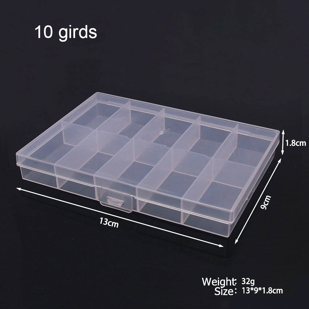 6-32 Compartments Plastic Storage Box Organizer Jewelry Container with Dividers for Beads Art DIY Crafts Sewing Jewelry Supplies: Blue