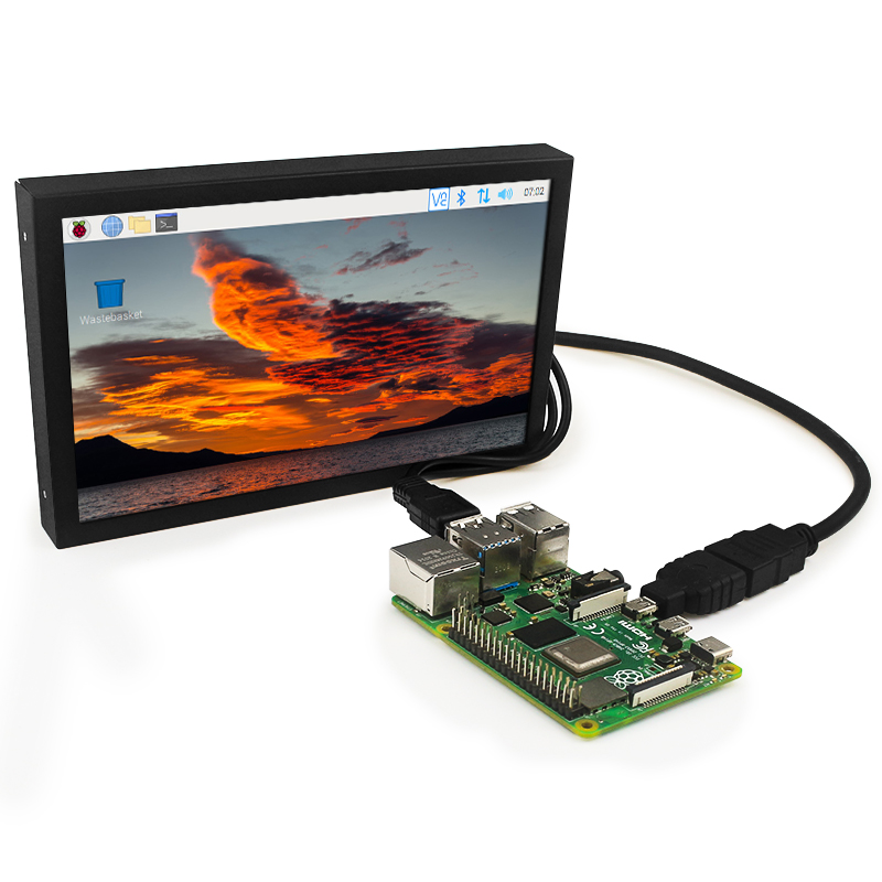 7 inch draagbaar display IPS 1024x600 LCD HDMI-compatibel VGA AV-ingang DC Type C Power In voor PC Laptop Camera TV Box DVD-scherm