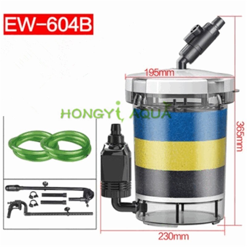 Cubo de filtro silencioso SUNSUN, filtro para tanque de peces, suministros de Acuario, HW-604 duradero HW-604B EW-604: EW-604B