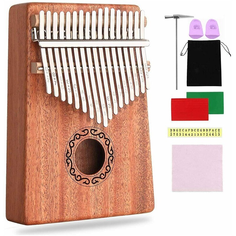 17- toetsen kalimba duimpiano vingerpiano voor beginners of professionals: Default Title