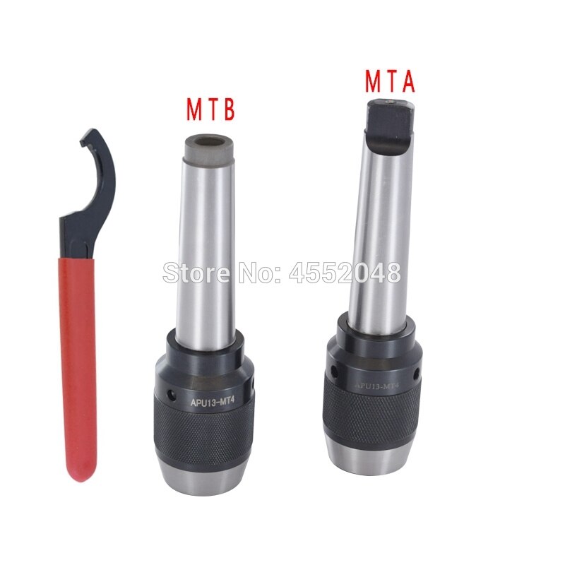 1 set of MT2 drill chuck MT3 MT4 APU13 APU16 tool holder, integrated keyless self-tightening drill chuck for lathe drilling mach