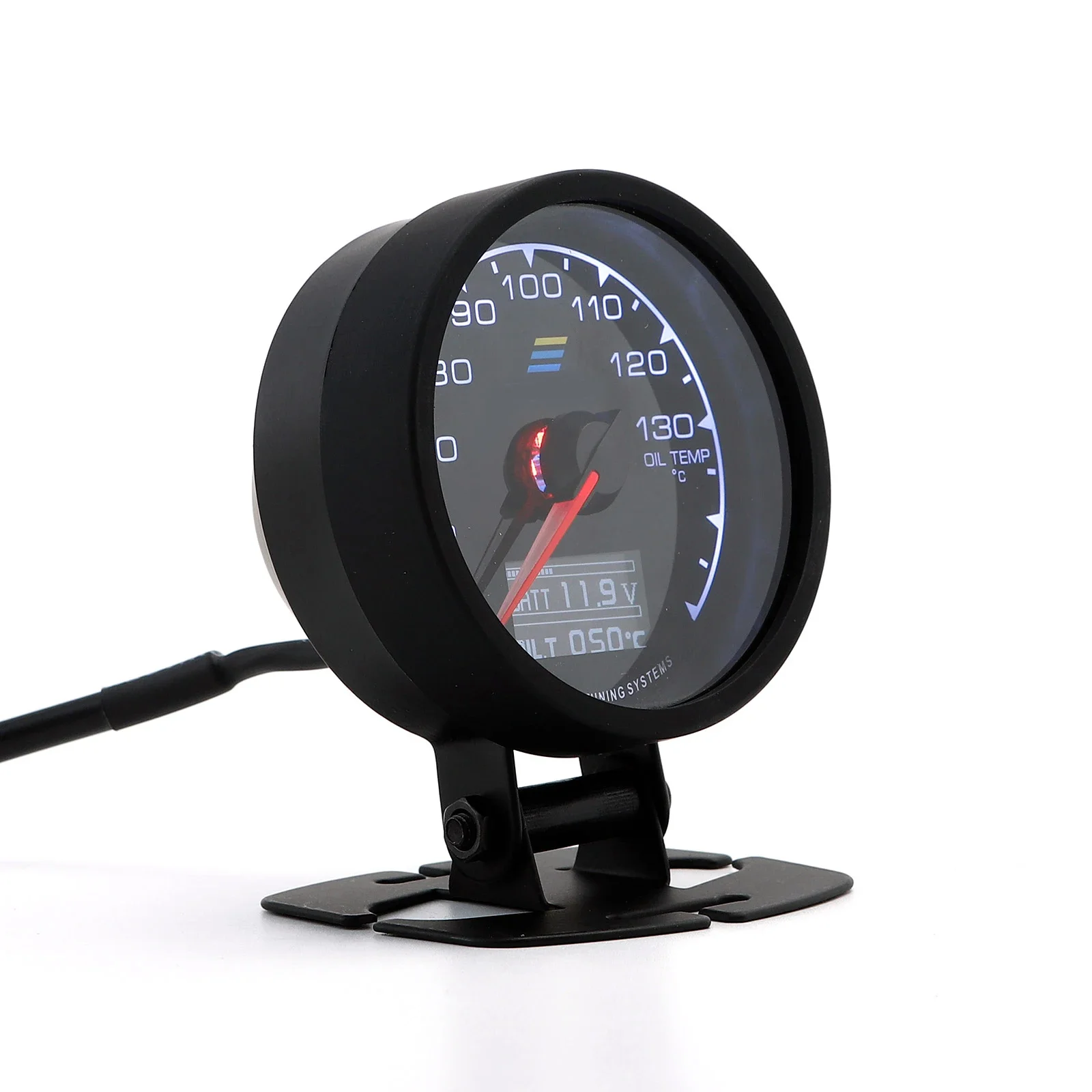 Greddi Messgeräte 62 mm 7-Farben-Schub-Messgerät, Auto-Messgerät, Multi D/A, LCD-Anzeige, Ölpresse, Drehzahl, Turbo-Vakuum-Wassertemperatur mit Sensor: Orange