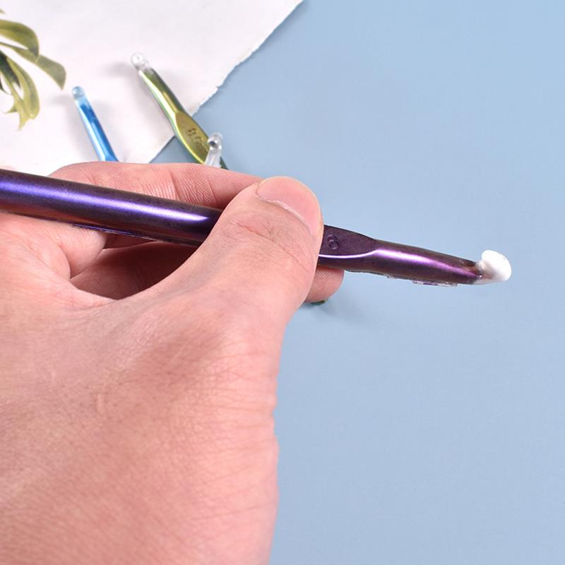 DIY Crystal Crochet Hook Resin Mold Transparent Epoxy Resin Knitting Hook Needles Braiding Hand Sewing Tools Silicone Mold