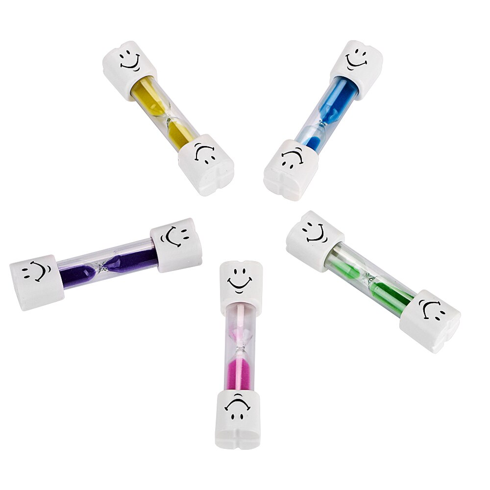 3 minutos relojes de arena casa DecorToothbrush temporizador para cepillarse los dientes de los niños cara sonriente de arena temporizador