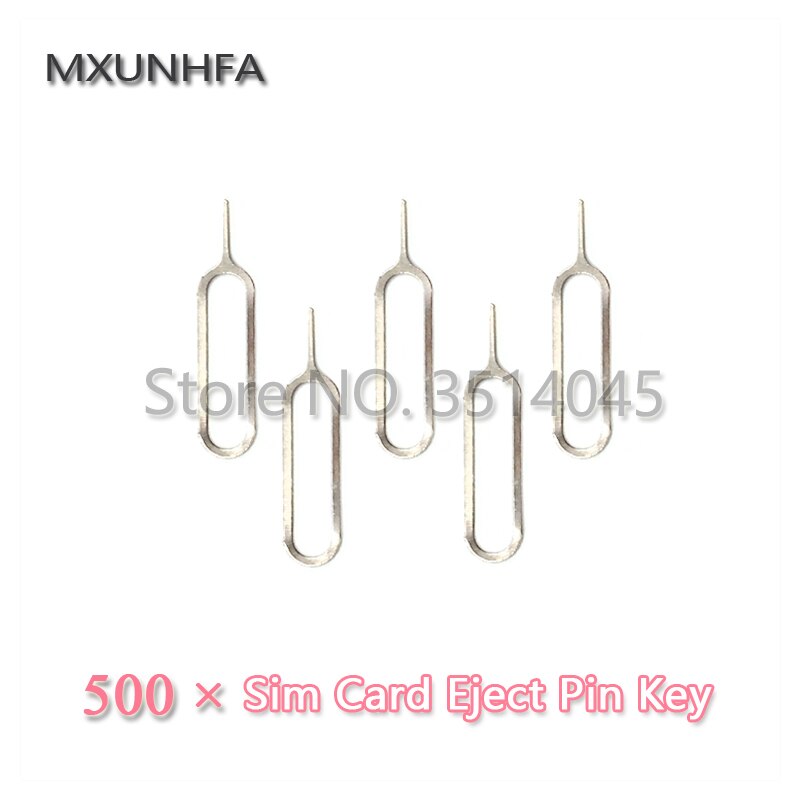 500pcs Metal SIM Card Tray Removal Eject Pin Key Open Tool Needle For iPhone 8 7 6S Plus X iPad Samsung S7 S8 For Xiaomi