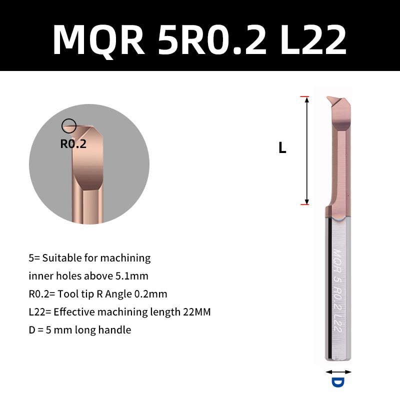 KaKarot MQR cortador de perforación para taladrado carburo recubierto Mini herramienta de torneado de torno interno copia de aleación de acero de tungsteno de agujero pequeño