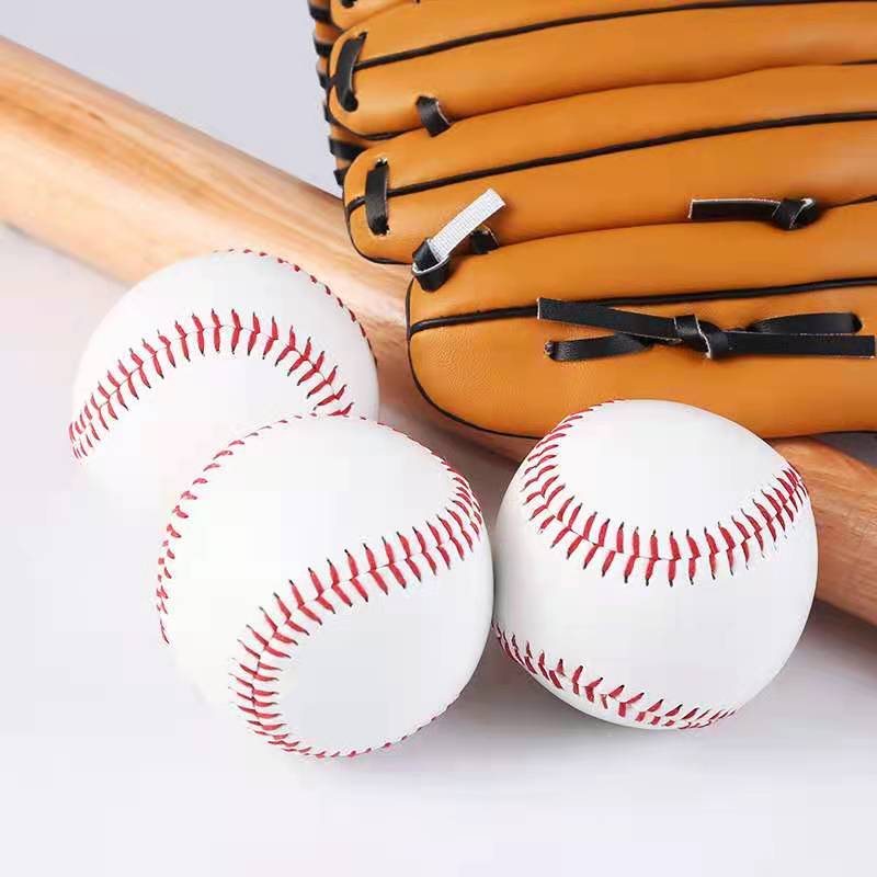 9" Handmade Baseballs PVC Upper Rubber Inner Soft Baseball Balls Softball Ball Training Exercise Baseball Balls