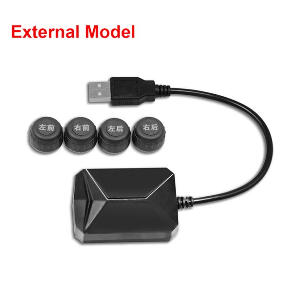 EKIY Tire Pressure Monitoring System TPMS for Android Car DVD Navi USB Tyre Sensors Alarm Monitoring System Kit With 4 Sensors: External