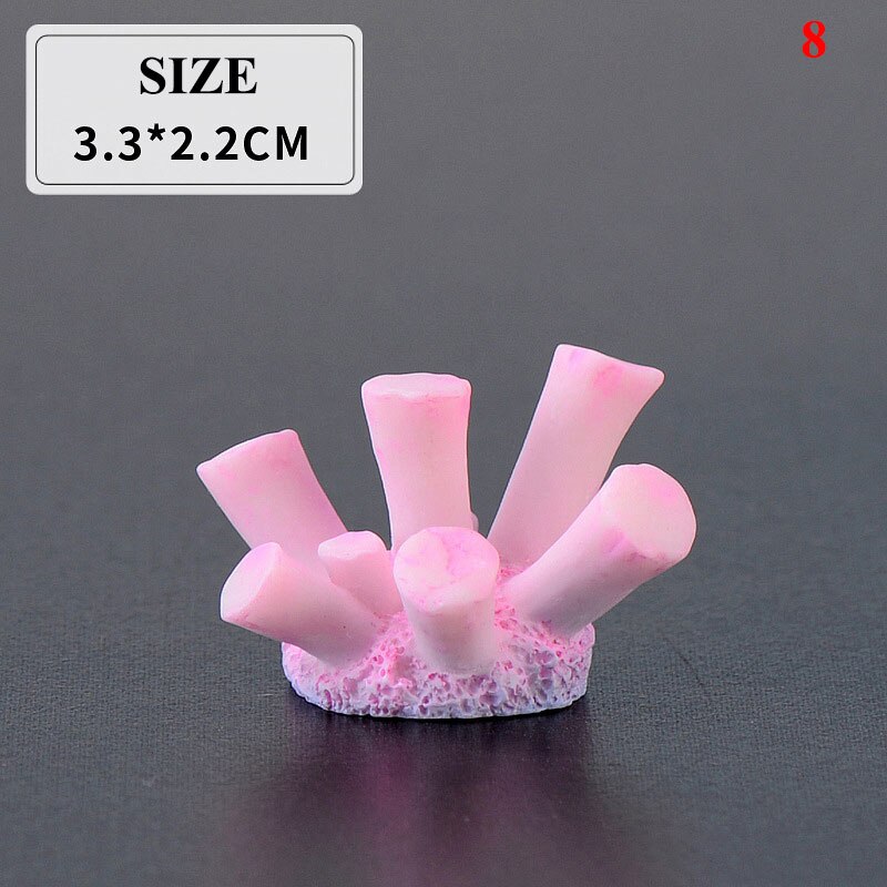 heiße Bunte Harz Aquarium Künstliche Korallenriff Dekoration Aquarium Korallen Stein Landschaft Ornament Aquarium Zubehör: 8