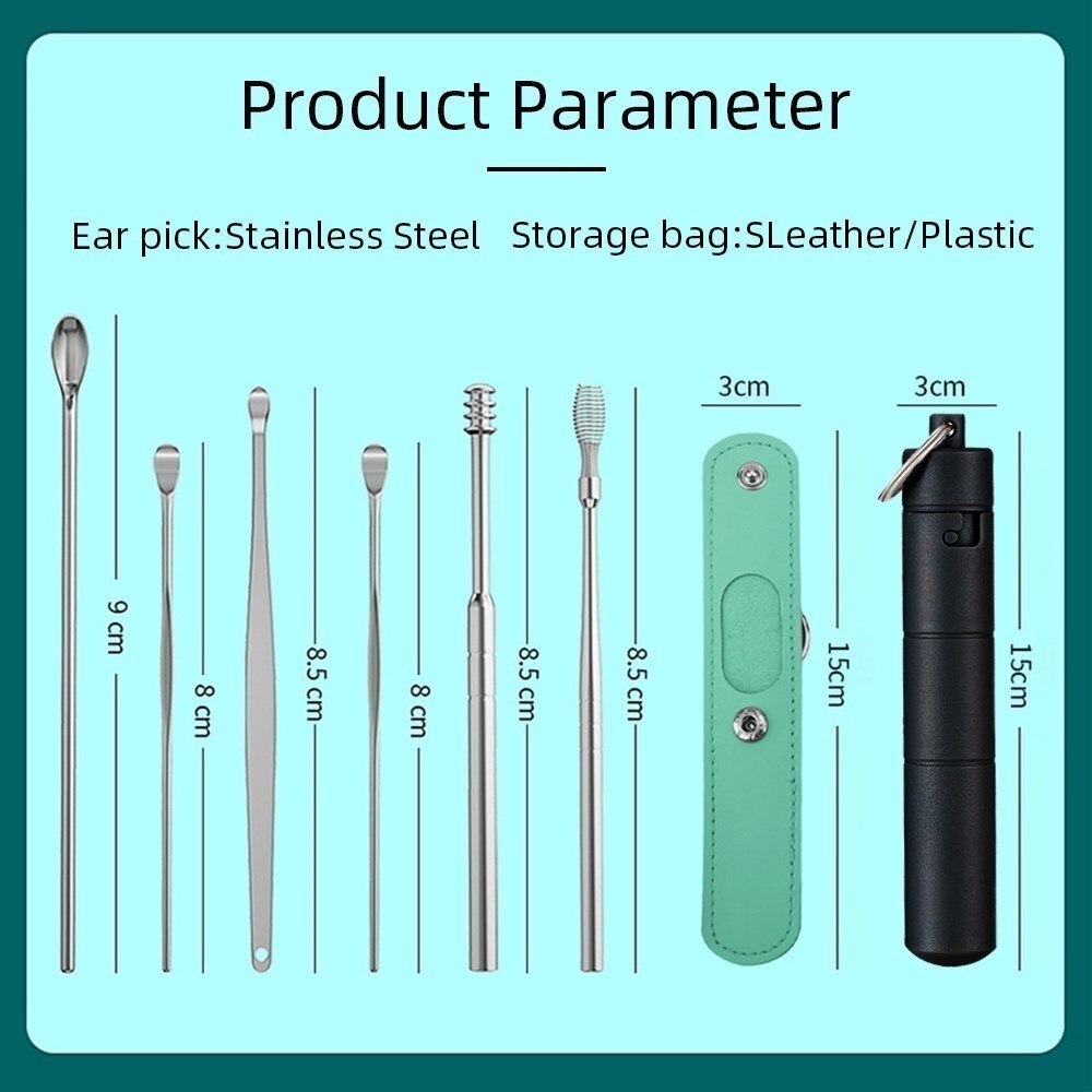 6Pcs Ear Pick Cleaner Wax Cleaning Kit Earwax Remover For Removal Tool Clean Your Ears the Earpick Personal Health Care Beauty