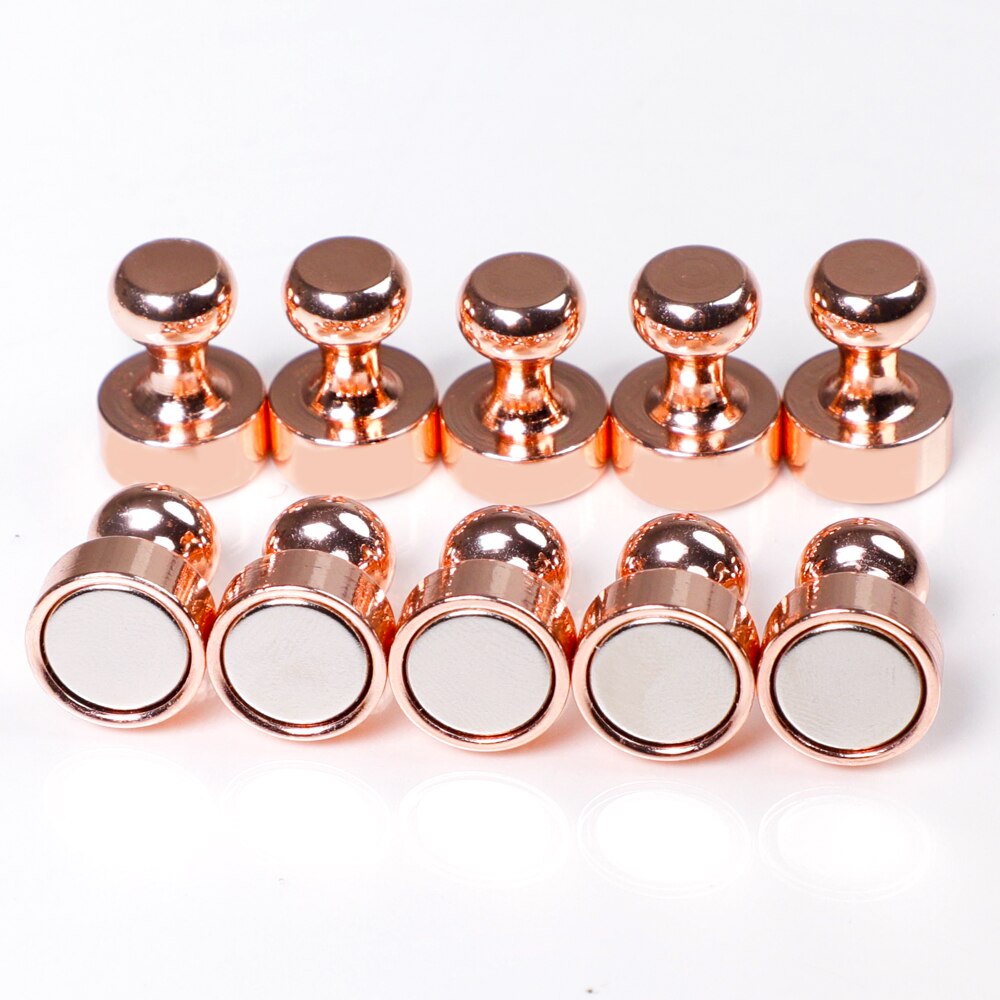 10 Stuks Schaken Cup Vorm Sterke Neodymium Magneten Gesp Super Magneet Office Home Push Pins Decoratieve Whiteboard Punaise: rose gold