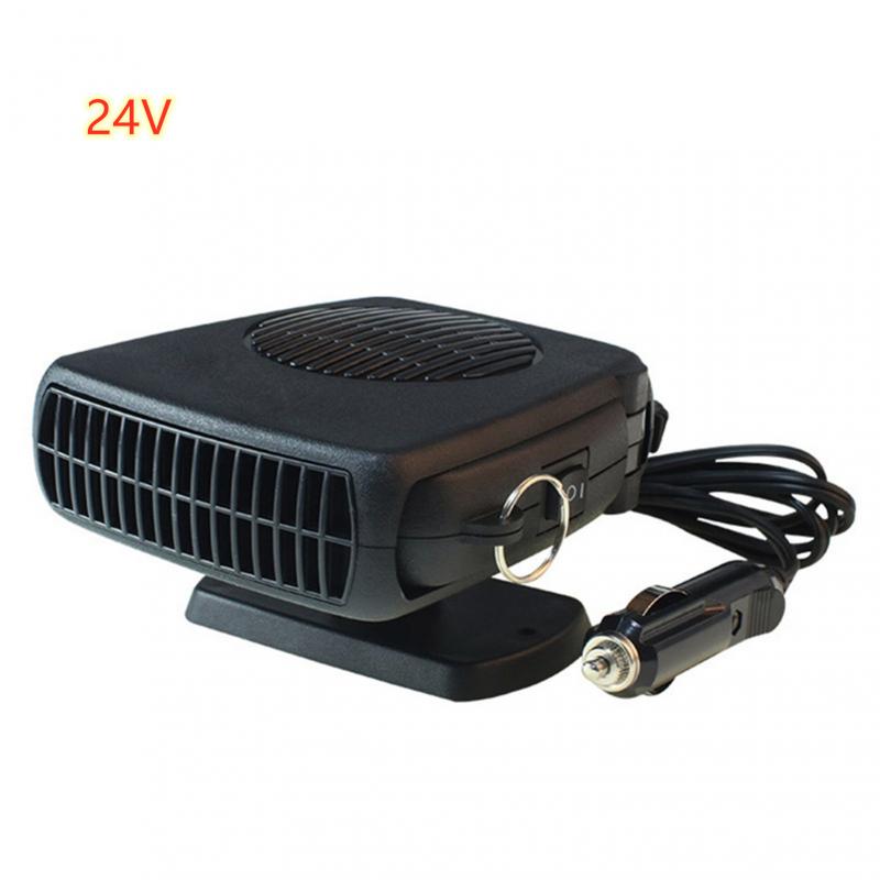 Ventilador de calefacción para vehículo de 12V/24V, 150W, función de desempañamiento de descongelación de aire frío, radiador giratorio cuatro en uno de lata de 306 grados: Gris