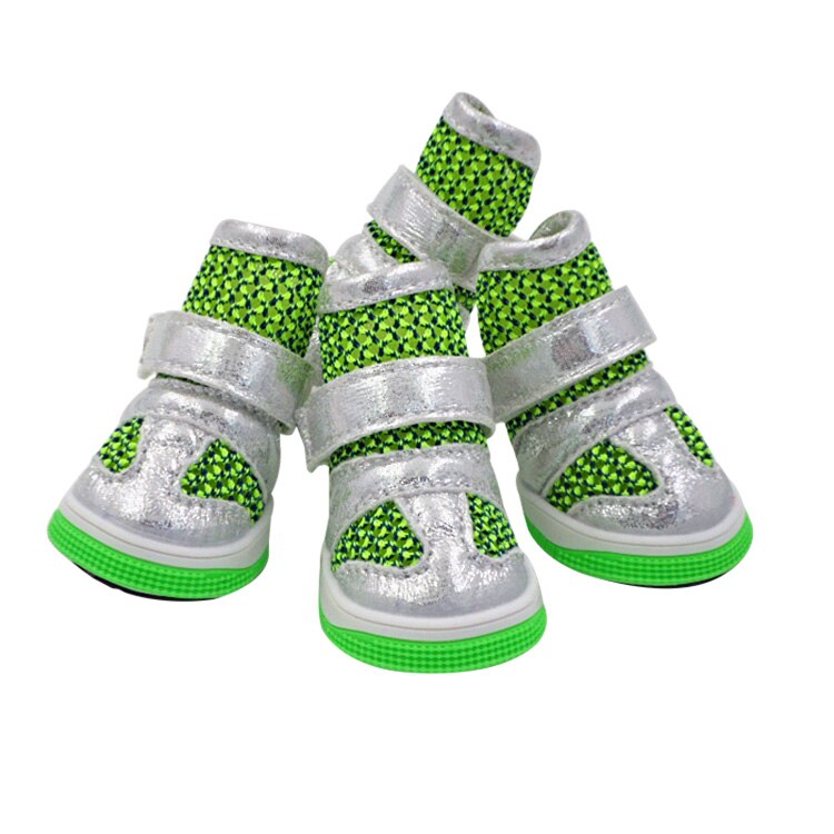 Hond Schoenen Voor Kleine Honden En Katten Teddy Bichon Chihuahua Pomeranian Honden Mode PU Puppy Laarzen Waterdicht Herfst Winter: green / 5