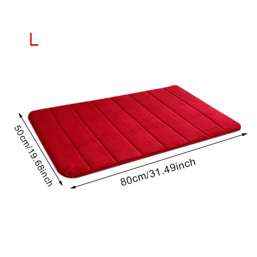 Wasser Absorption Teppich Schlecht matt Schlecht Teppich zottelig Speicher Schaum Tür Boden matt küche Wc Nicht-Unterhose Zubehör Produkte: Wein rot  L