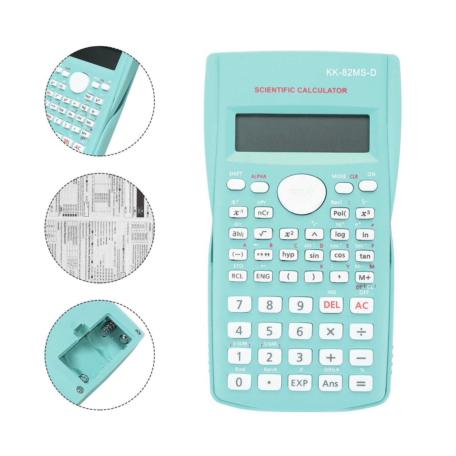 Portable Scientific Calculator Stationery School Office Engineering Multifunction School Engineering Stationery Scientific Tool: Green 