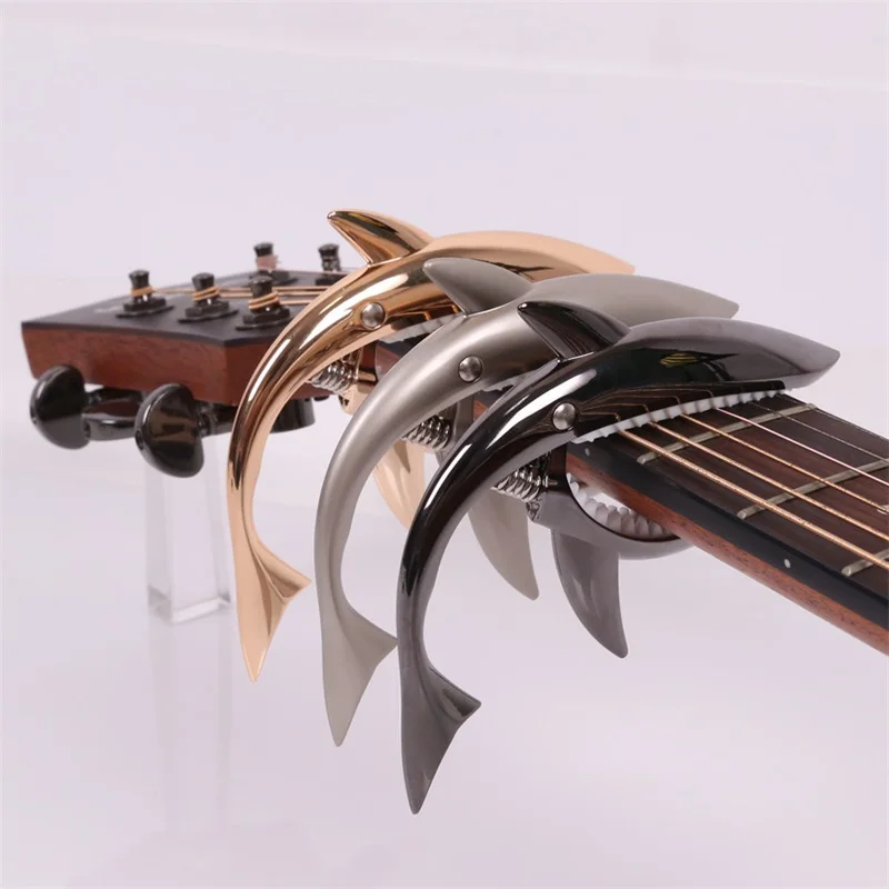 Capodastre de guitare requin en métal, alliage de Zinc de , Clip à changement rapide, pont de guitare basse, accessoires d'instruments à cordes