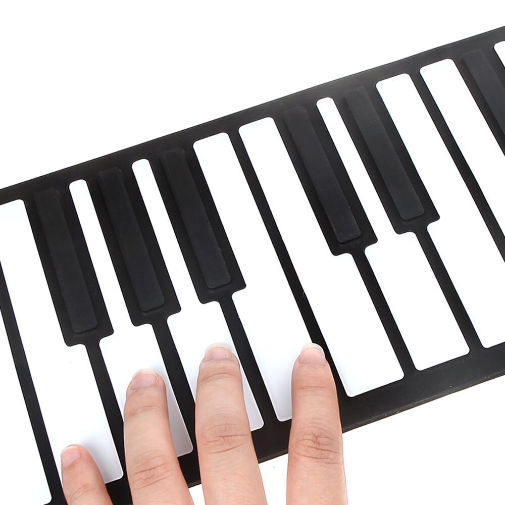 Teclado electrónico de Piano con 88 teclas enrolladas, Piano Flexible de silicona + Pedal de apoyo MIDI con altavoz fuerte, de cumpleaños para niños