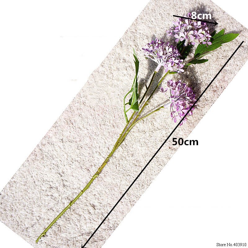 Isländsk lila blomma boll gren siden konstgjord blomma fleur artificielles för hem bröllop dekoration fotografering flores