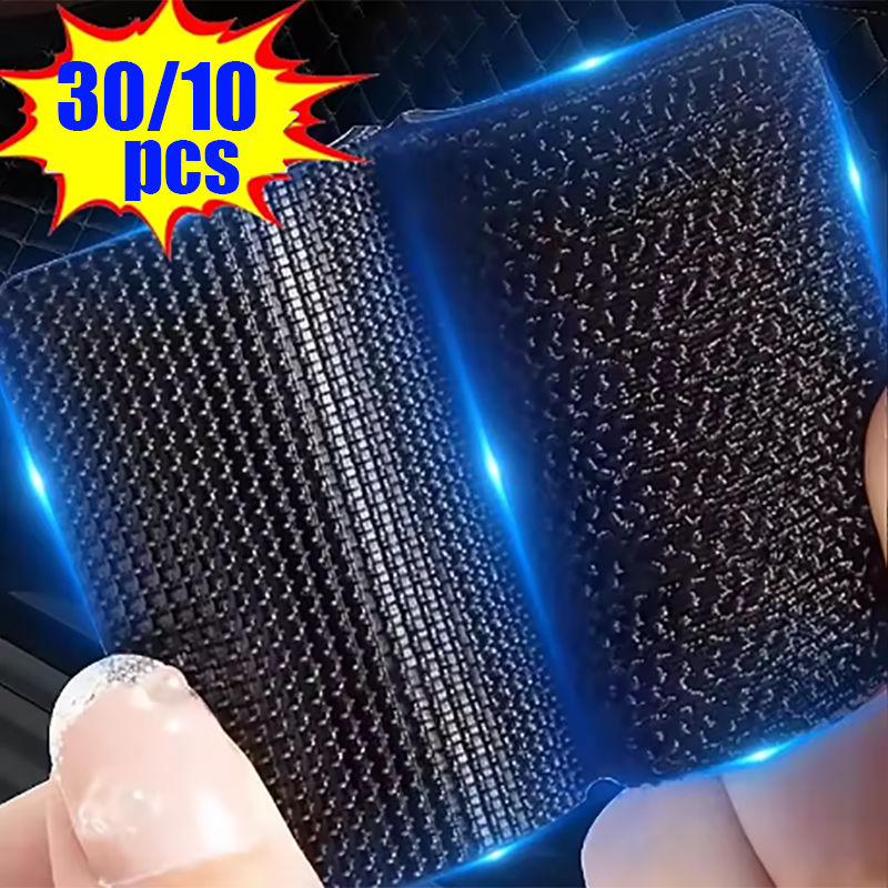 ‌ Ruban adhésif Double face pour voiture, 10 à 30 pièces, ruban de fixation à crochet et boucle Extra solide pour tapis de voiture/tapis de sol, préhension antidérapante
