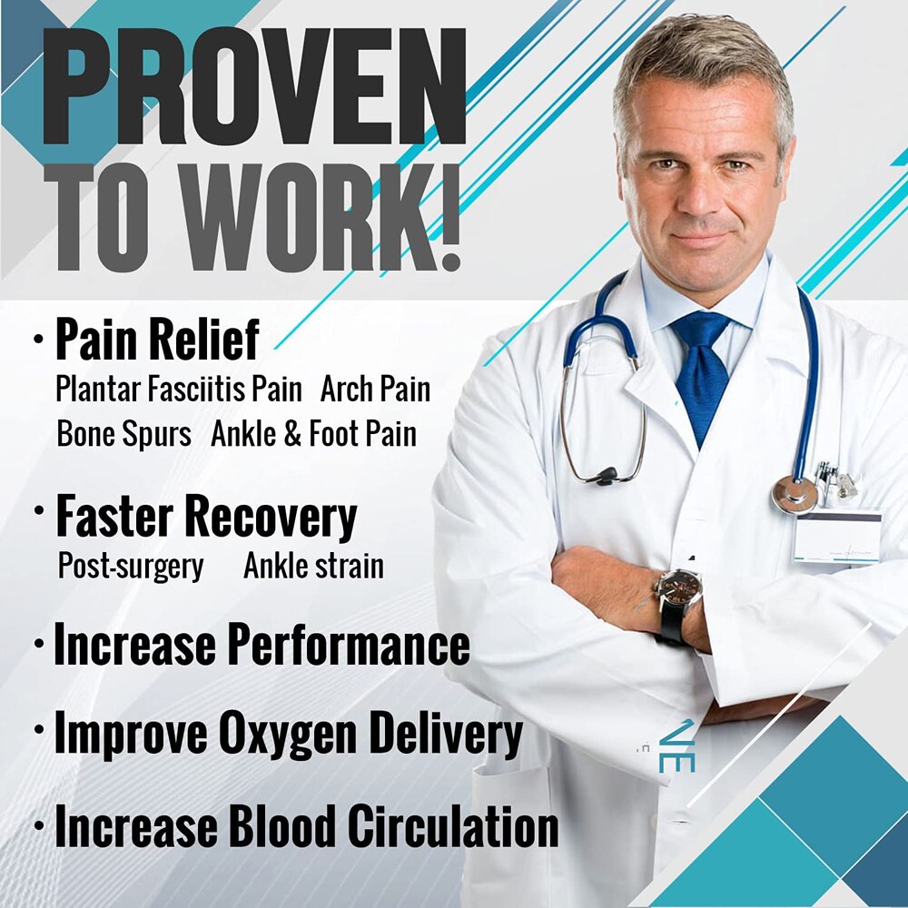 1Pair Plantar Fasciitis Compression Ankle Brace SocksSleeves,Provides Foot &amp; Arch Support. Heel Pain, Achilles Tendonitis Relief