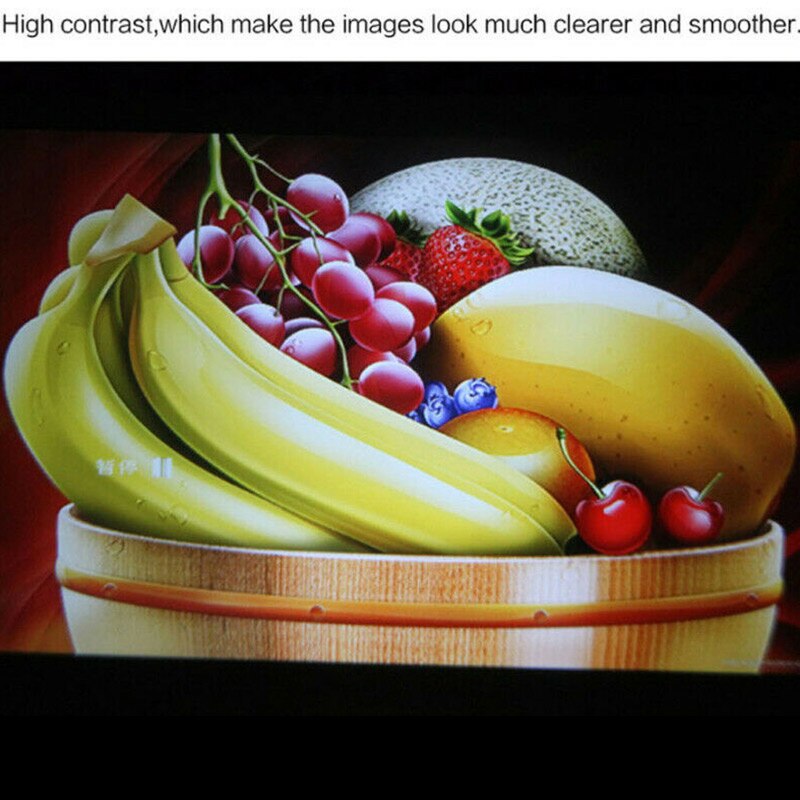 HD Neat Portable Pocket Projector Support 1080P Built-in Stereo Speaker for Home Office @M23