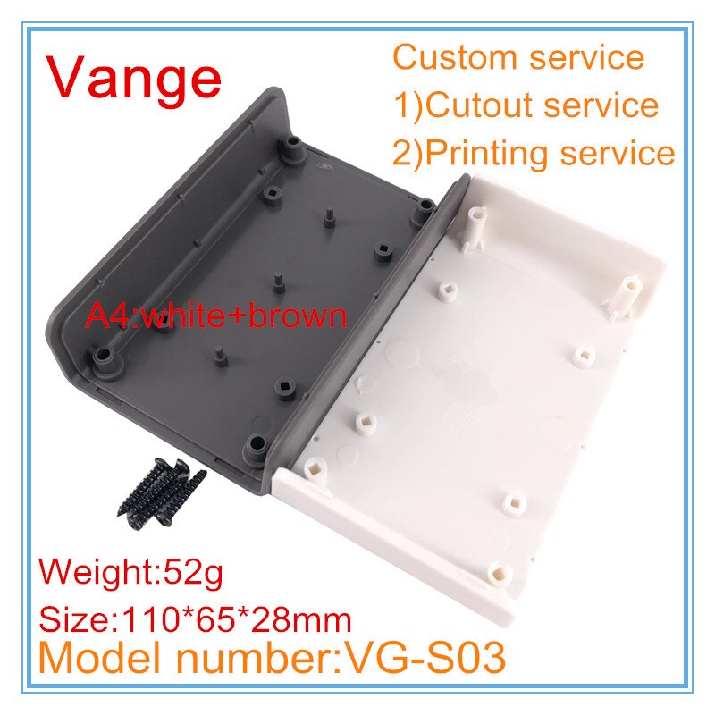 Boîtier plastique pour PCB électronique | Boîtier d'injection extrudé IP54 boîte de bricolage en plastique ABS 110*65*28mm pour PCB électronique 1 pièces/lot
