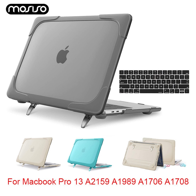 Mosiso Laptop Case Voor Macbook Pro 13 Inch A2159 A1989 A1706 A1708 Zware Plastic Hard Shell Cover Met Vouw kickstand