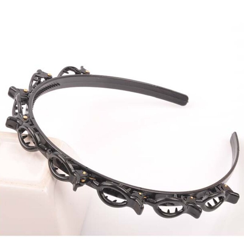 Unisex alice haarband hoofdband mannen vrouwen sport haarband metalen hoepel dubbele pony kapsel haarspeld x'mas