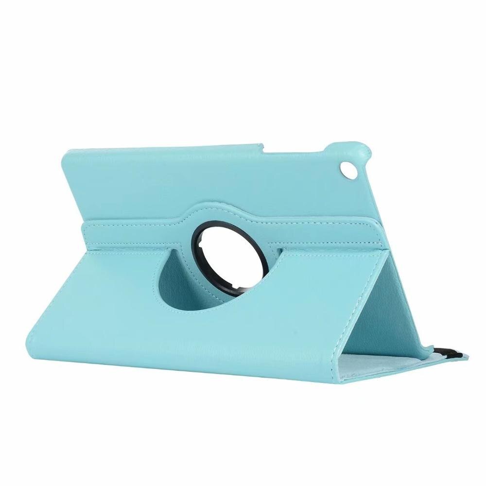 360 Rotating Case for Samsung Galaxy Tab A 10.1 T510 T515 Stand PU Leather Cover for SM-T510 SM-T515 10.1inch case+film+pen: tian lan-xuan zhuan