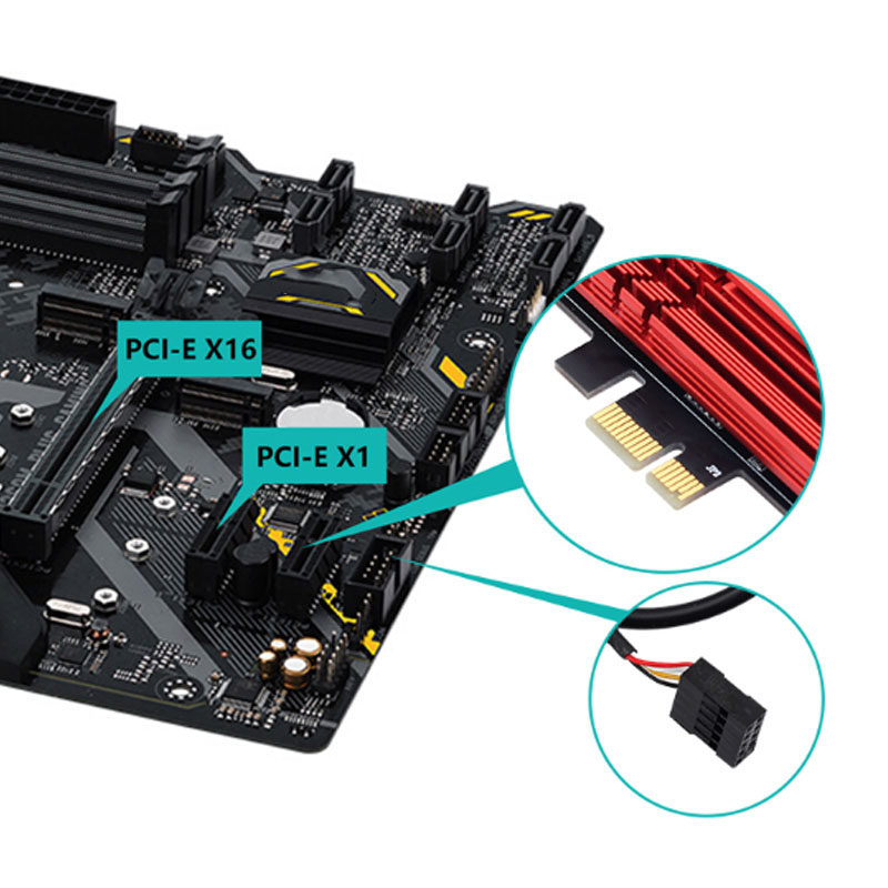 Fenvi  ax3000 2400 mbps dual-band draadloze desktop pcie voor  ax200 kaarten 802.11ax 2.4g / 5 ghz bluetooth 5.0 pci express