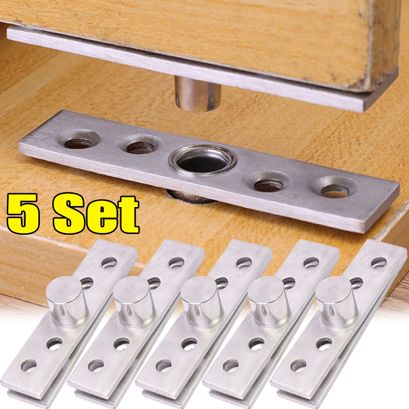 5/1 PC Rvs Pivot Scharnieren 360 Graden Roterende Scharnier Sluiting Garderobe Kastdeur Verborgen Scharnieren Meubelbeslag
