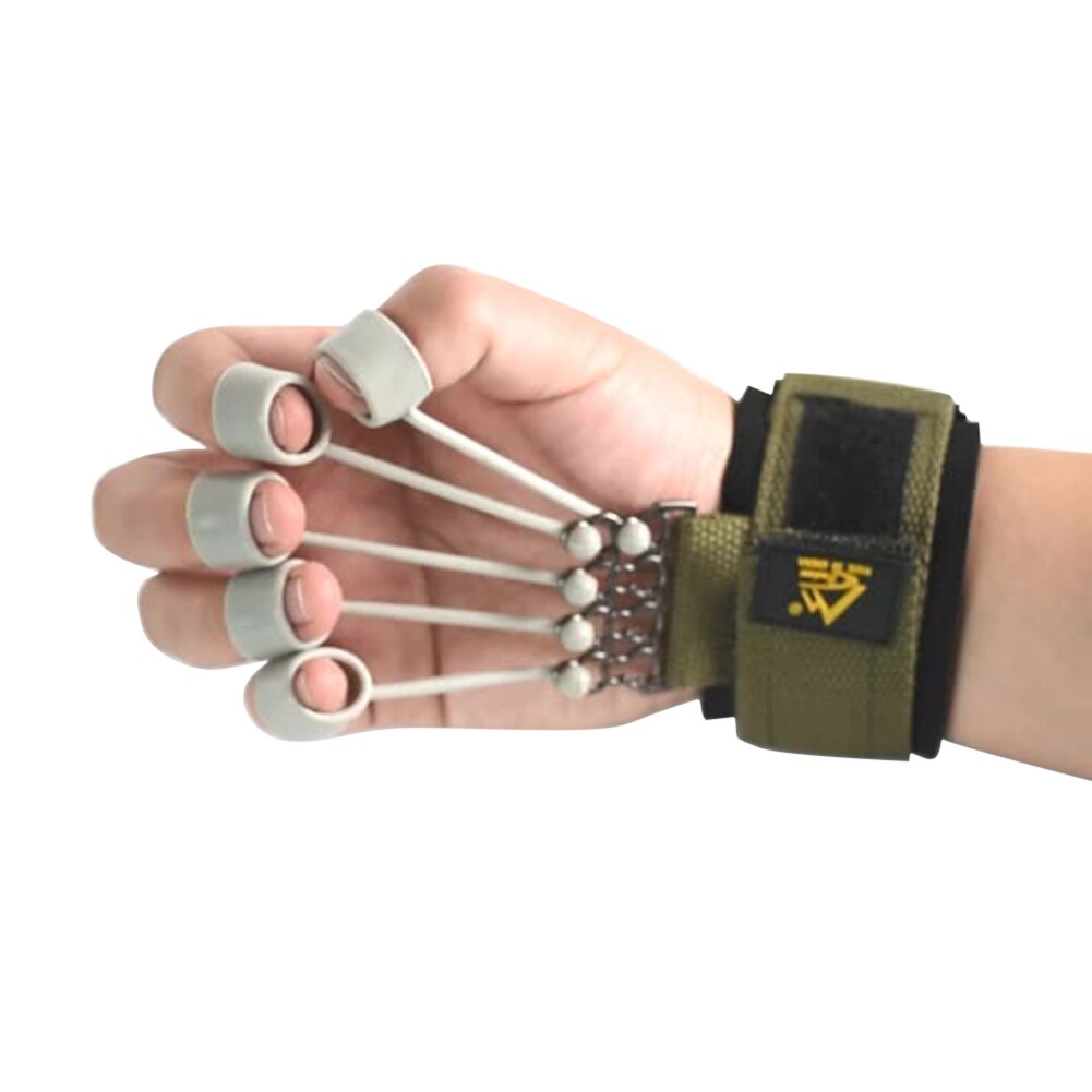 Finger Gripper Strength Trainer Extensor Exerciser Finger Flexion Extension Training Device With Resistance Band Finger Strength: Green