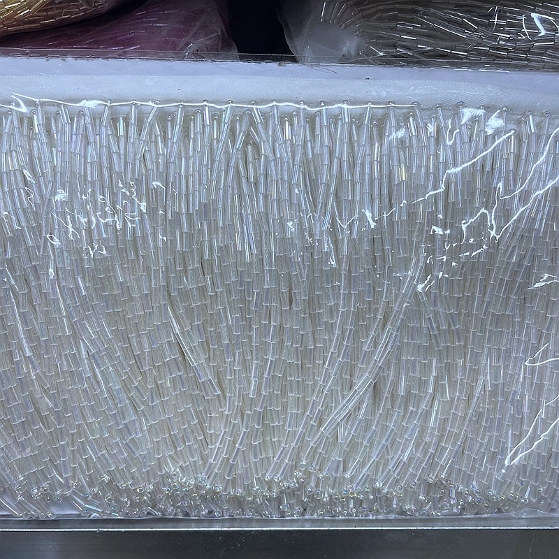 10CM Wide Gold Sliver Black Bead Tube Tassel Lace Trim For Clothes Wedding And Evening Dress Curtains Decoration Accessories: light green