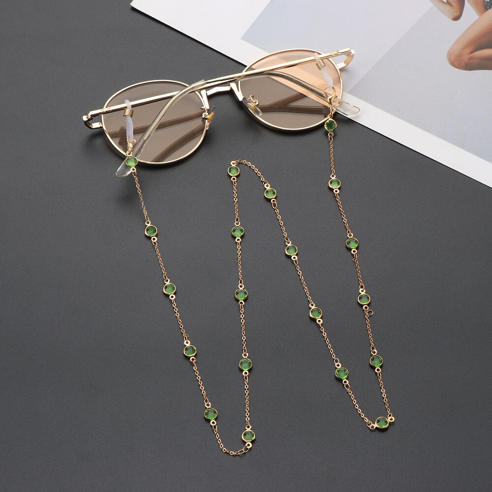 Crystal Kralen Bril Kettingen Vrouwen Mannen Mode Brillen Accessoires Antislip Zonnebril Ketting Koord Lanyard Strap 78Cm
