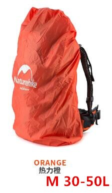 Naturehike Backpack Rain Cover Outdoor Waterproof Mud Dust Bag Cover Climbing Hiking Travel bag Covering 30L-75L: M Orange