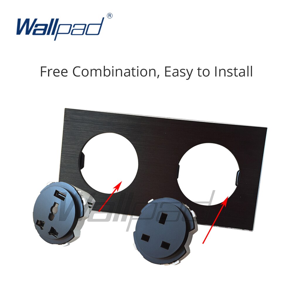 Wallpad 4 Tempered Glass Panel Only 344*86mm White And Black Round Circle