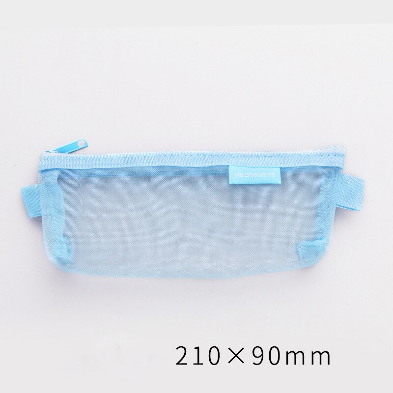 Prüfung transparent Bleistift fallen Büro Schüler Bleistift Fällen Schule Liefert Kawaii Stift Kasten Estuche Escolar Astuccio Scuola: 02-11 Blau