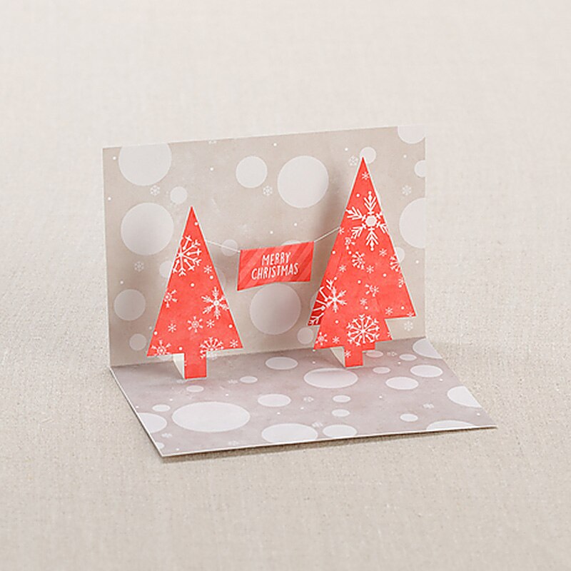 DIY Pop-up Card Christmas Tree,Handmade 3D Anniversary Greeting Paper Model,Postcard Invitation Papercraft,Craft Toy ER-102