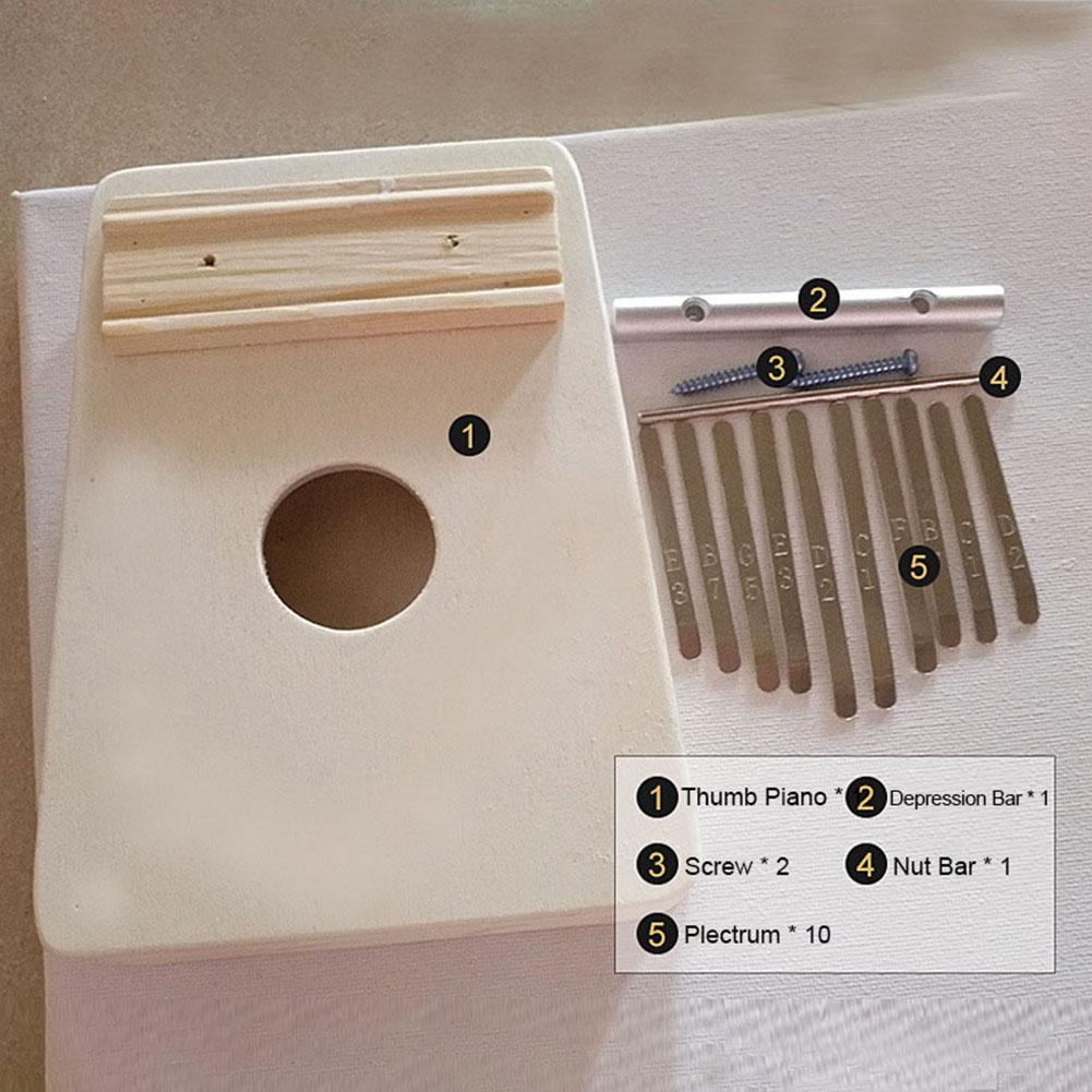 10 Keys Finger Thumb Piano Wood Mahogany Thumb Piano Beginner Getting Started Thumb Piano Portable Musical Instrument
