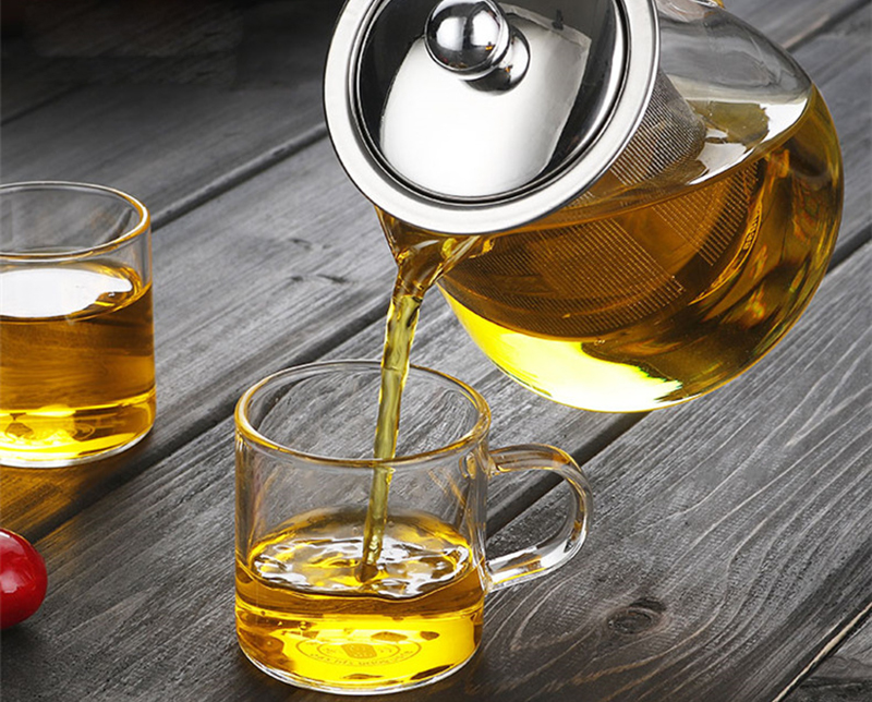 Heat Resistant Glass Teapot With Stainless Steel Infuser Heated Container Tea Pot Good Clear Kettle Square Filter