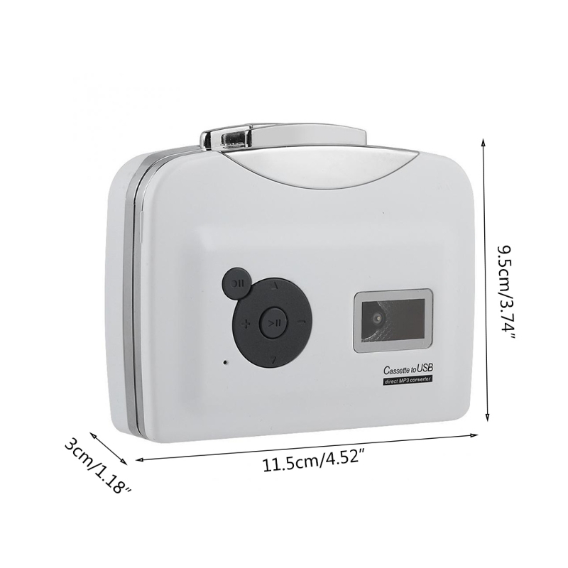 Cassette Tape Player to MP3 Converter 128Kbps Bit Rate Plug &amp; Play Converter