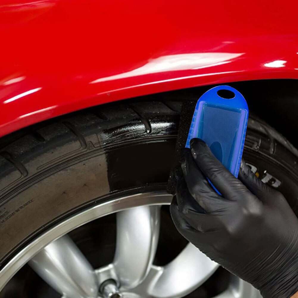 Cepillo de esponja para encerar y pulir ruedas de coche, cepillo de limpieza de plástico ABS, 1 Uds.