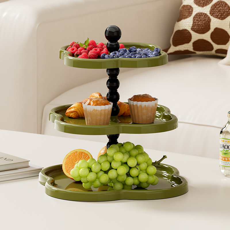UFORU-Tablett, mehrstöckiges Wohnzimmer, exquisites Nachmittagstee-Herztablett mit hohem Erscheinungsbild, französisches Kuchen-Dessert-Snack-Tablett