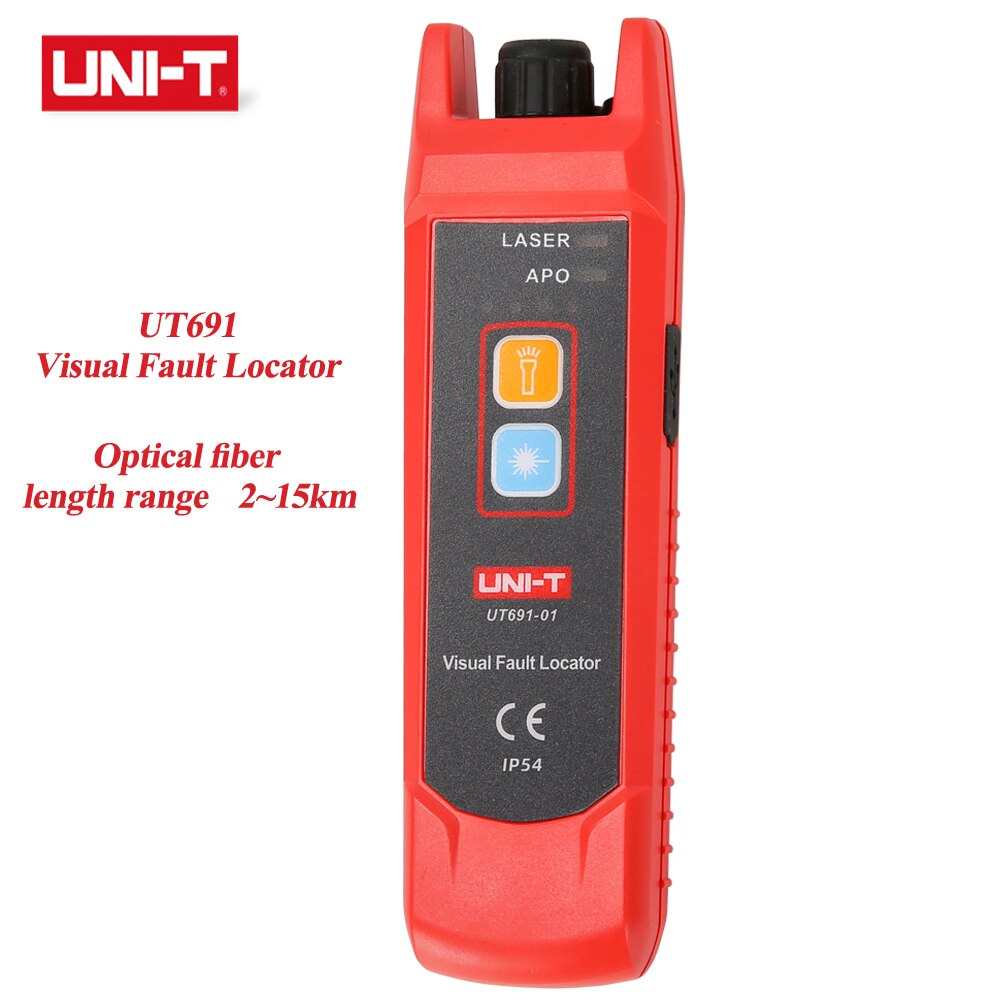 UNI-T UT691 Visual Fault Locator 15 Km Red Light Pen Optical Fiber Tester Red Light Source Test