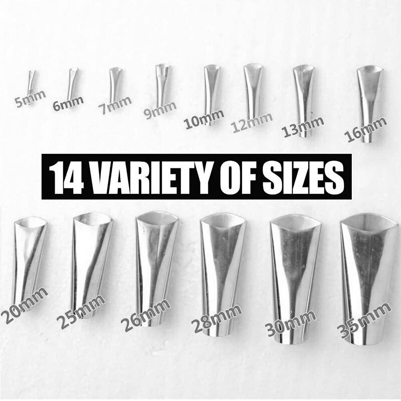 Big Caulking Finisher, 14Pcs Caulk Nozzle Applicator, Stainless Steel Sealant Finishing Tool Kit for Kitchen Bathroom Windo