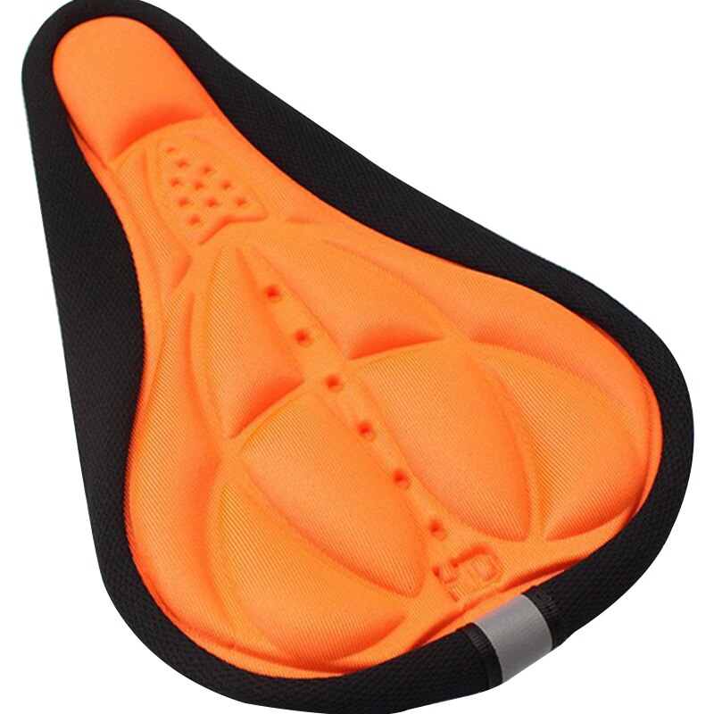 3D Soft Silicone Cycling Bike Bicycle Cover Saddle Cushion Seat Cushion Bicycle Saddle Cushion XD88: Orange