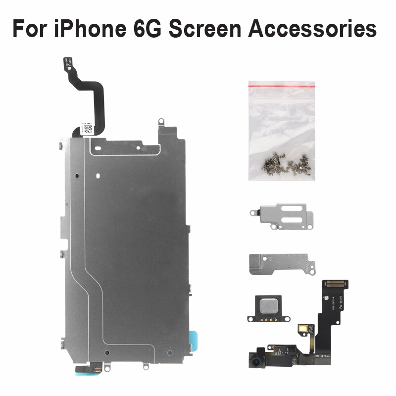 OEM Vollen Satz von LCD Bildschirm Teile Frontkamera Heimat Taste Schlüssel flexibel Kabel Voll Schrauben für iPhone 6